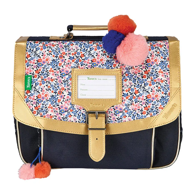 Cartable 32 cm Jardin d'été Antonia - Bleu-3