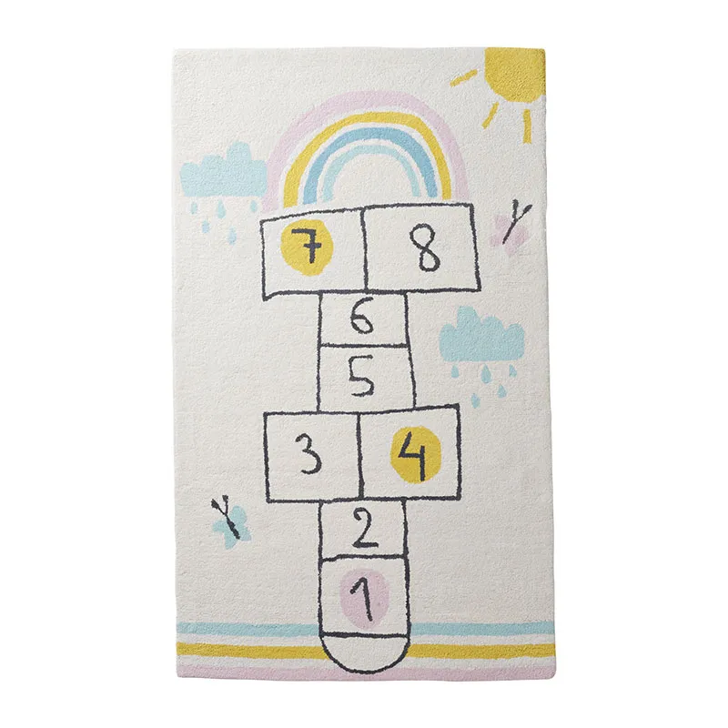 Tapis marelle - Blanc -150x100cm-0