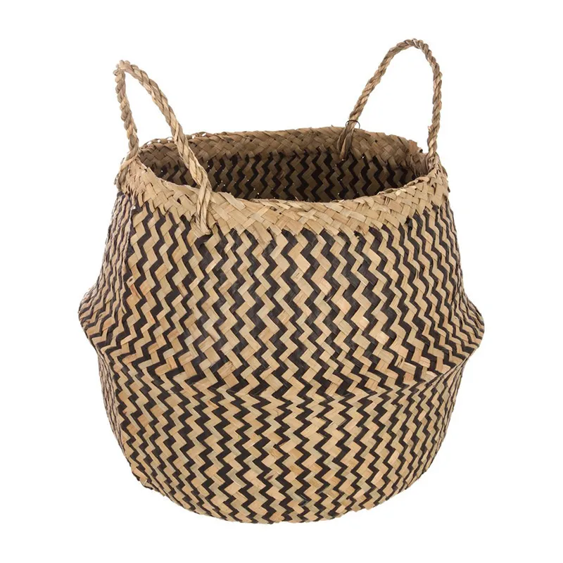 Panier seagrass Noir - 40x35cm-0