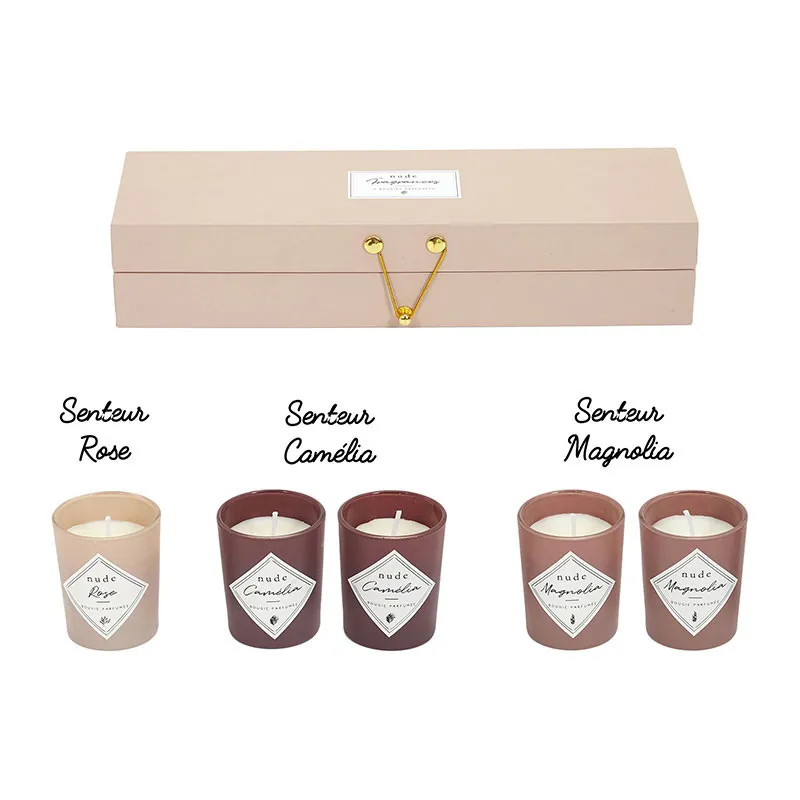 Coffret 5 bougies parfumées Nude - 4,5x4,5x5cm-2