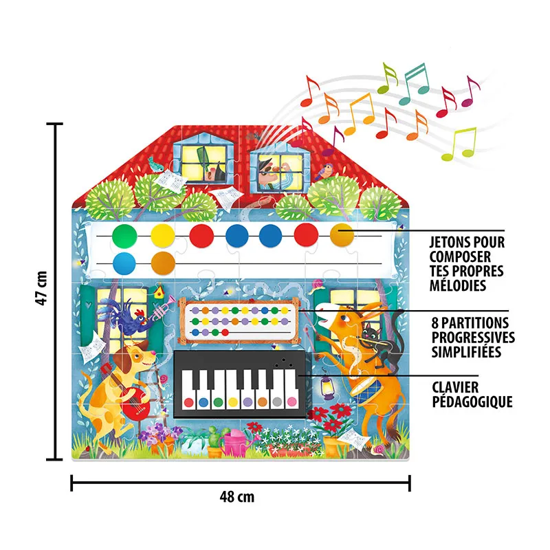 Puzzle d'activ. sonore Ma Première École de Musique - 36m+-2