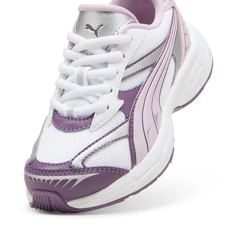 Baskets Fille Puma Morphic Techie - Blanc/Violet-4
