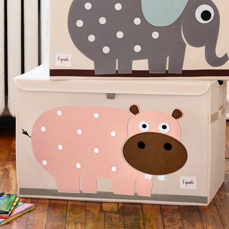 Coffre à jouets Hippo - 60x38x36cm-0