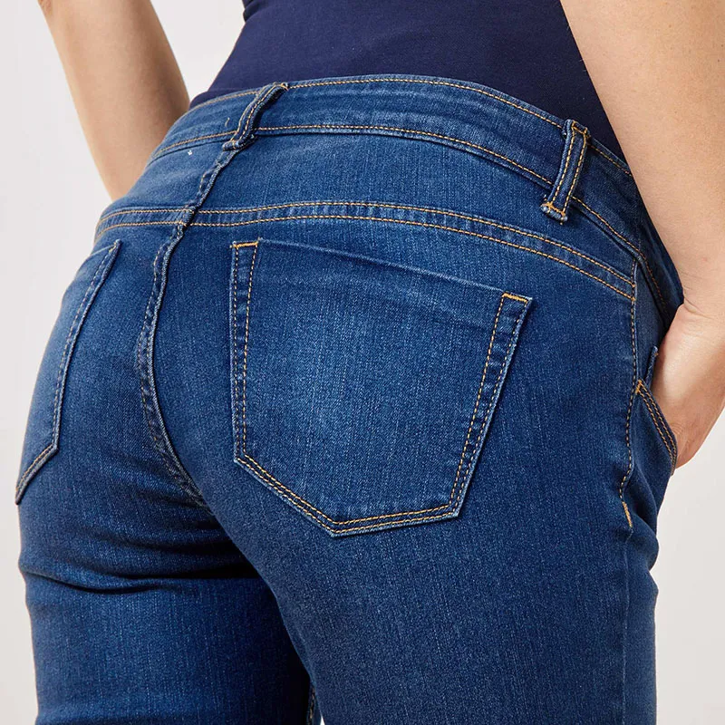 Pantalon de grossesse Slim fit L30 - Denim brut - KIABI-5