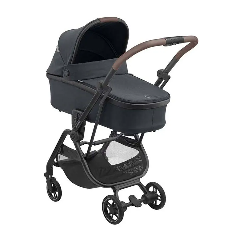 Trio Poussette Compacte Leona + Cosi Tinca sans base + Nacelle Oria + Ombrelle + Adaptateurs Graphite - 0m+-7