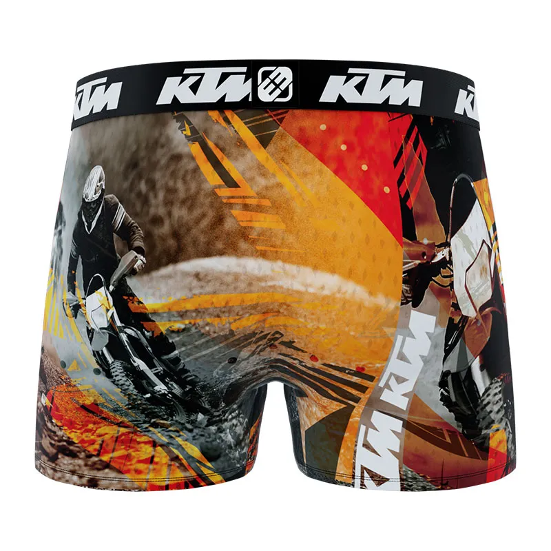 4 boxers homme Ktm Imprimé - Gris/Orange/Noir-7