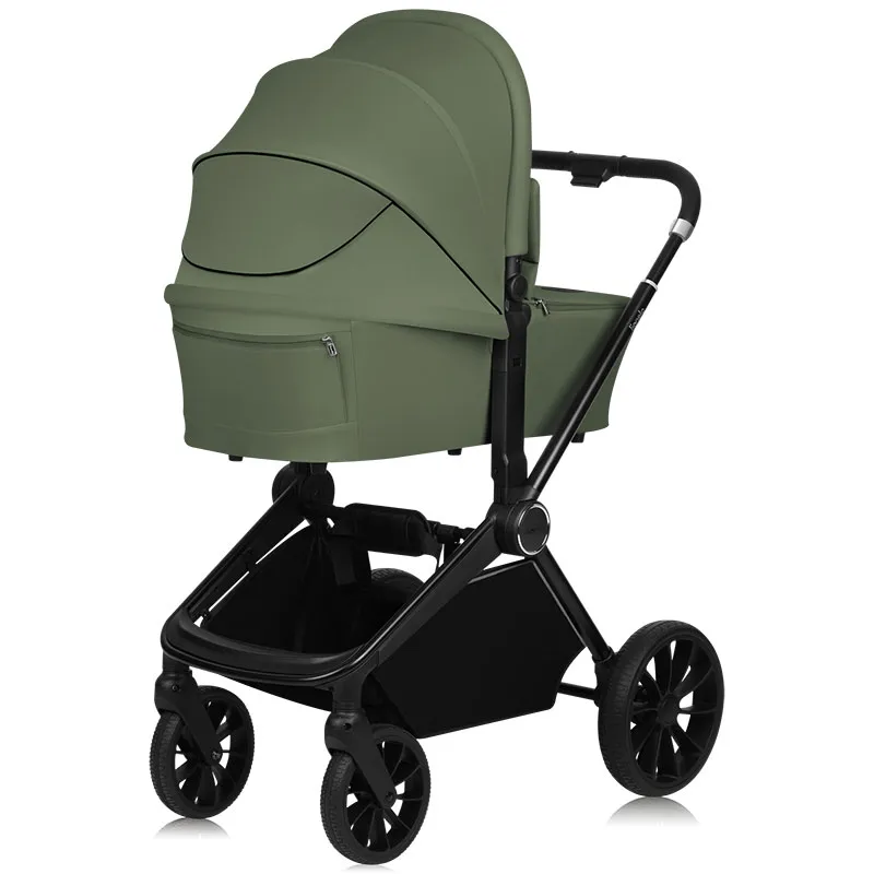 Duo Poussette Mika Plus + Nacelle Green Olive - 0m+-15