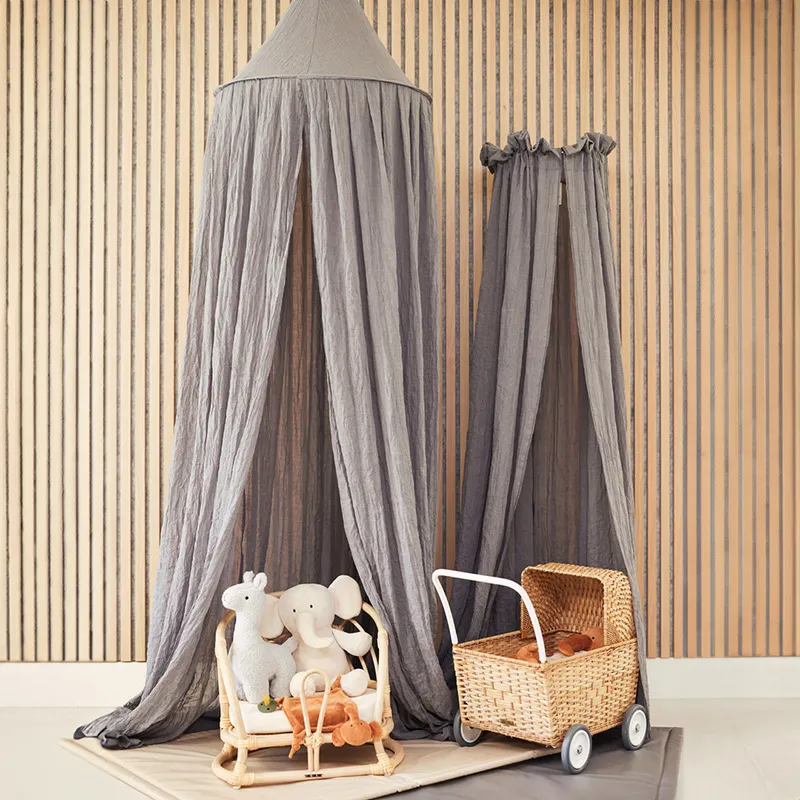 Ciel de lit Vintage Storm Gris - 155cm-2