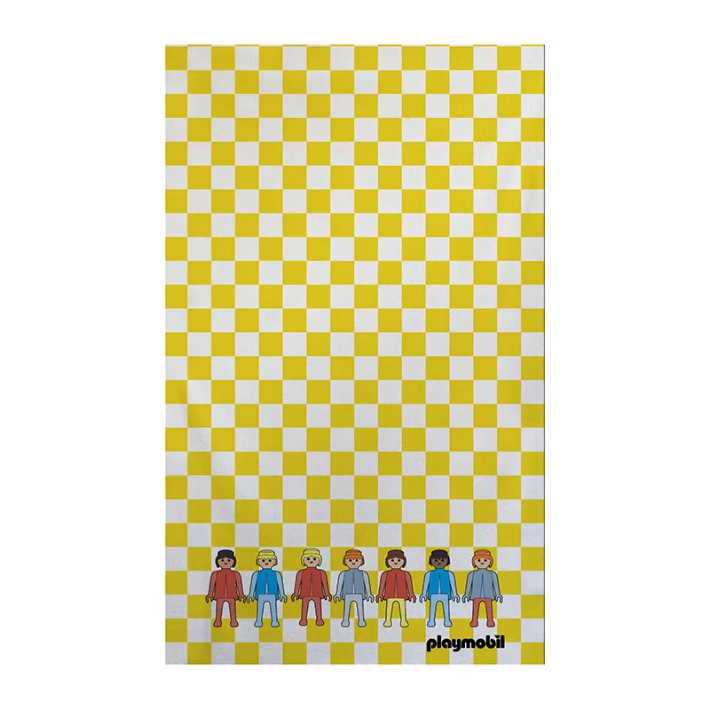 Serviette de toilette Carreaux Jaune - 75x140cm-0