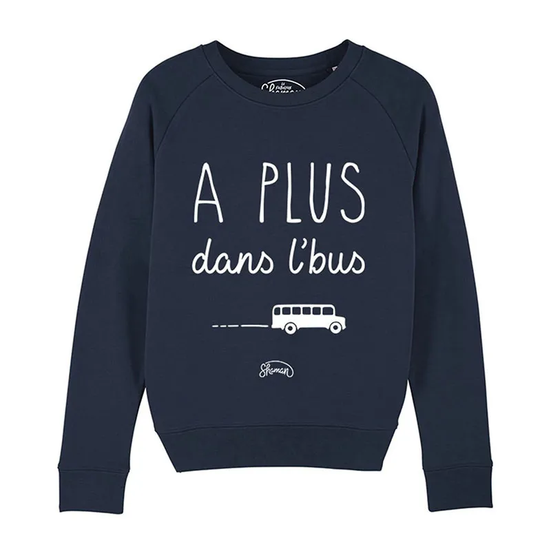 Sweat Femme A plus dans l'bus - Marine-0