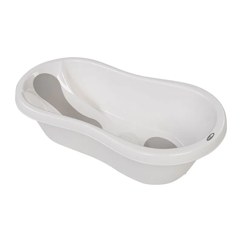 Baignoire bébé avec siège préformé Blanc - 40x81x24cm-0
