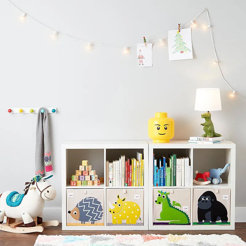 Cube de rangement jouets Chien - 33x33cm-3