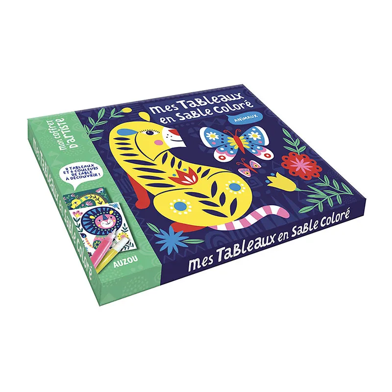 Mon coffret d'artiste Mes Tableaux en sable coloré - Animaux - 7+-0