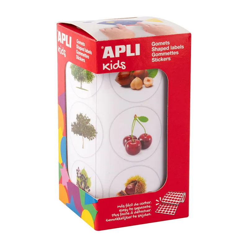 Rouleau de 360 gommettes Arbres et Fruits - 36m+-0