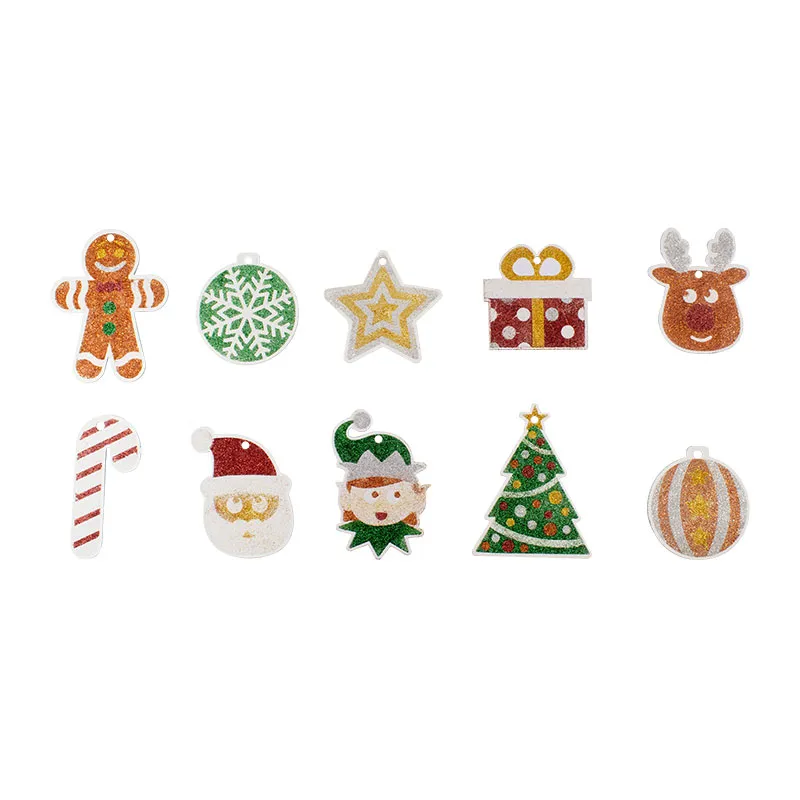 Kit DIY Décorations de Noël à pailleter 10pcs - 6+-0