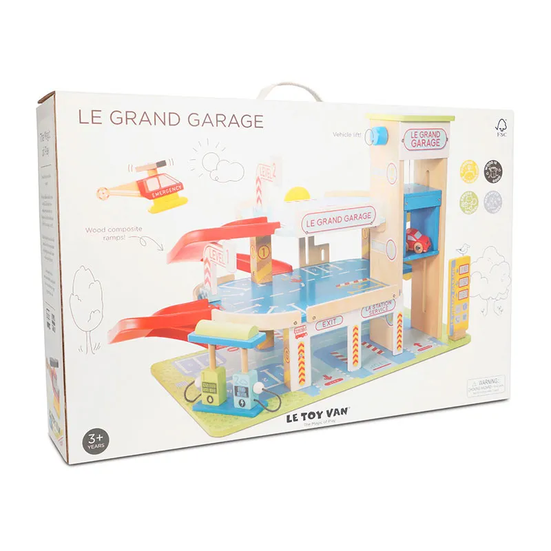 Le Grand Garage en Bois - 54x40x42cm-8
