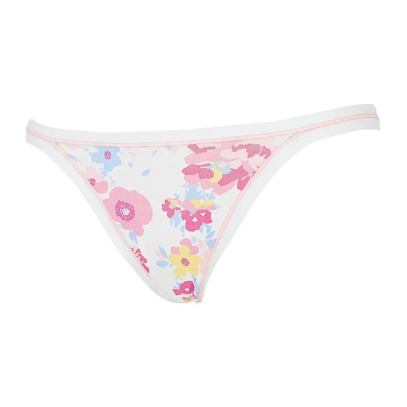 3 Tangas Coton Biélastique - Rose-5