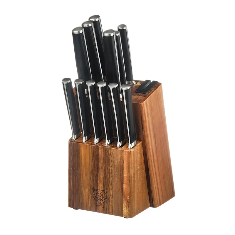 Bloc 12 couteaux cuisine/à steak Jona Loviisa - Lame 9/13/18/20cm-0