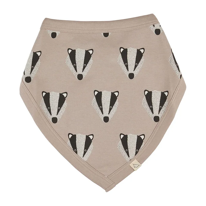 Bavoir en coton BIO Badger Stone - Pigeon-0