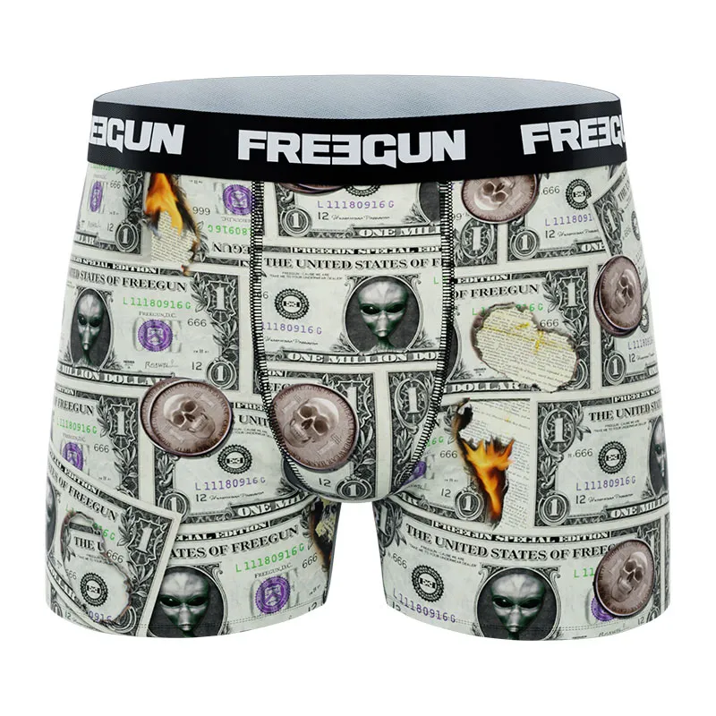 6 Boxers Garçon Best Of Freegun - Jaune/Rouge-2