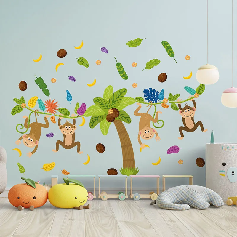 Stickers - Singes dans la jungle-1
