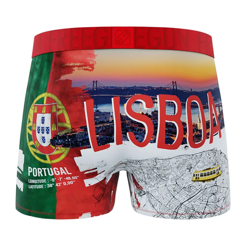 3 boxers homme Landscape - Bleu/Rouge/Blanc/Vert-6