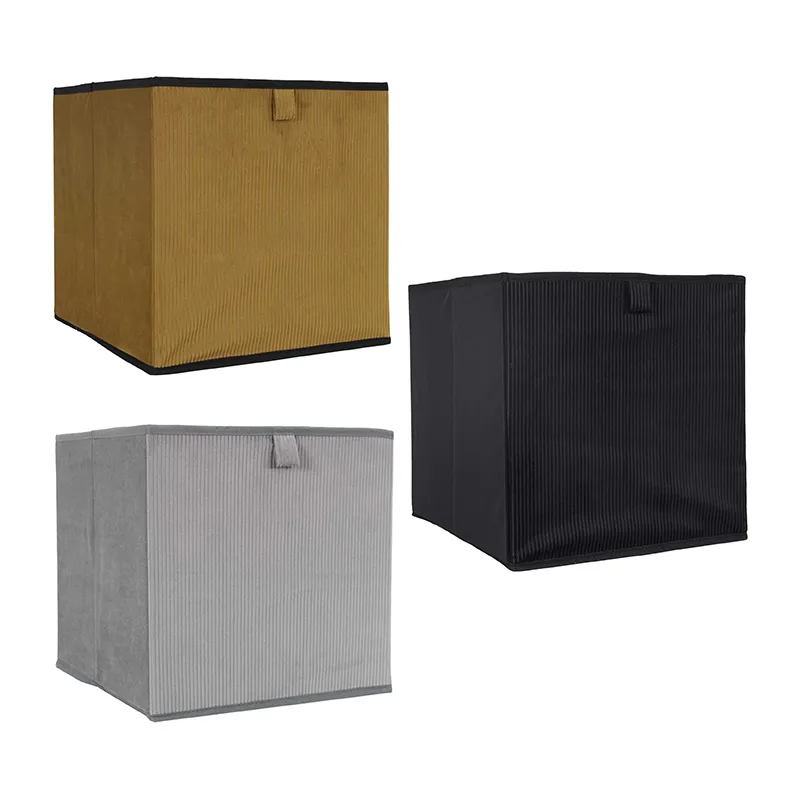 Cube de rangement pliable Giulia Aléat. - 30x30cm-0