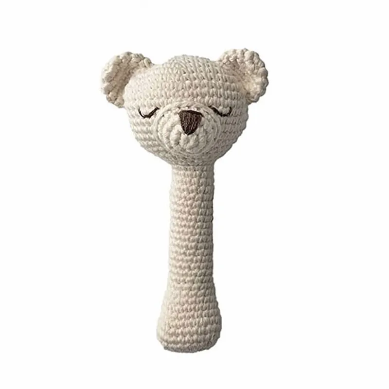 Hochet Coton BIO Ours polaire Blanc - 0m+-0