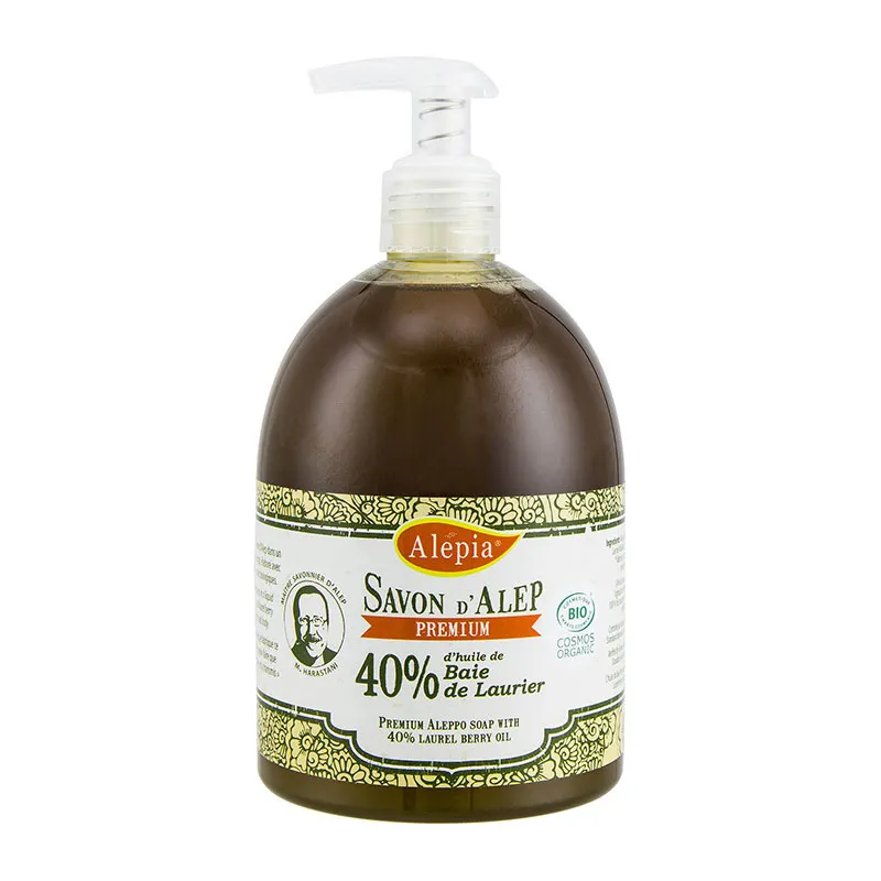 Savon d'Alep Liquide 40% Baie de Laurier BIO - 500ml-1