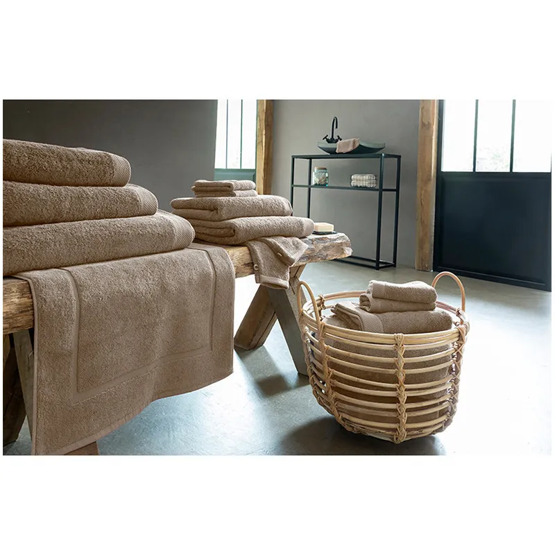 Serviette de toilette Coton Taupe - 50x100cm-1