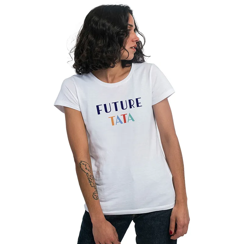 T-shirt Femme BIO Future tata - Blanc-0