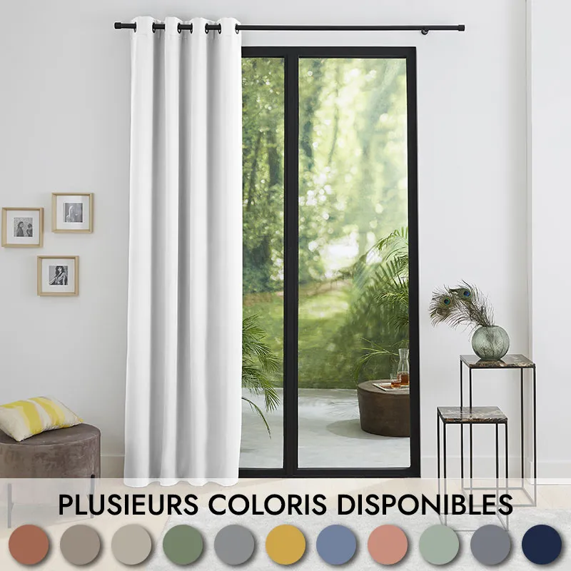 Rideaux Occultant Phonique & Thermique - 140x260cm-1