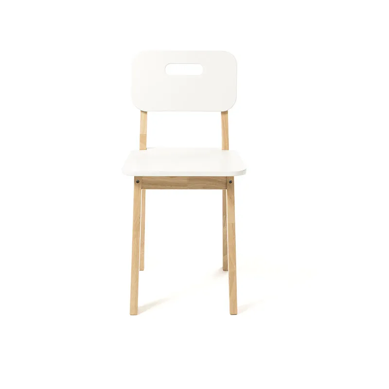 Chaise Primaire Blanc/Naturel - 35x32x30cm-2