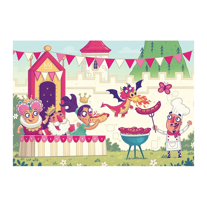 2 Puzzles 24pcs Puzzle & Play Fête au royaume - 4+-1