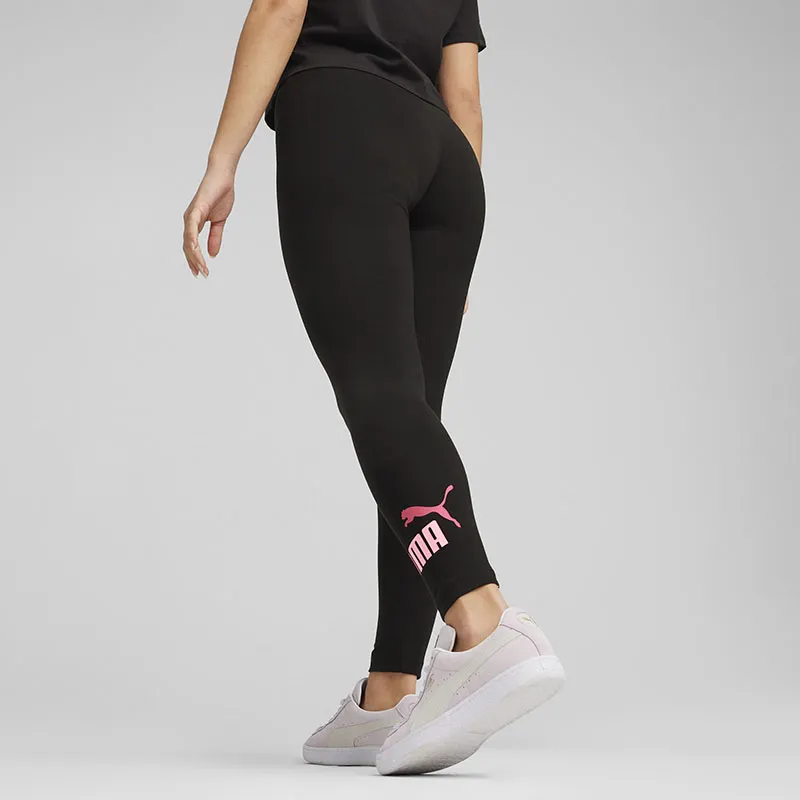 Legging ESS Logo - Noir/Rose-3