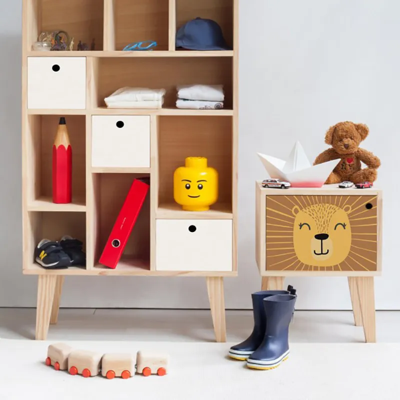 Table de chevet Lion - 54x42x30cm-2