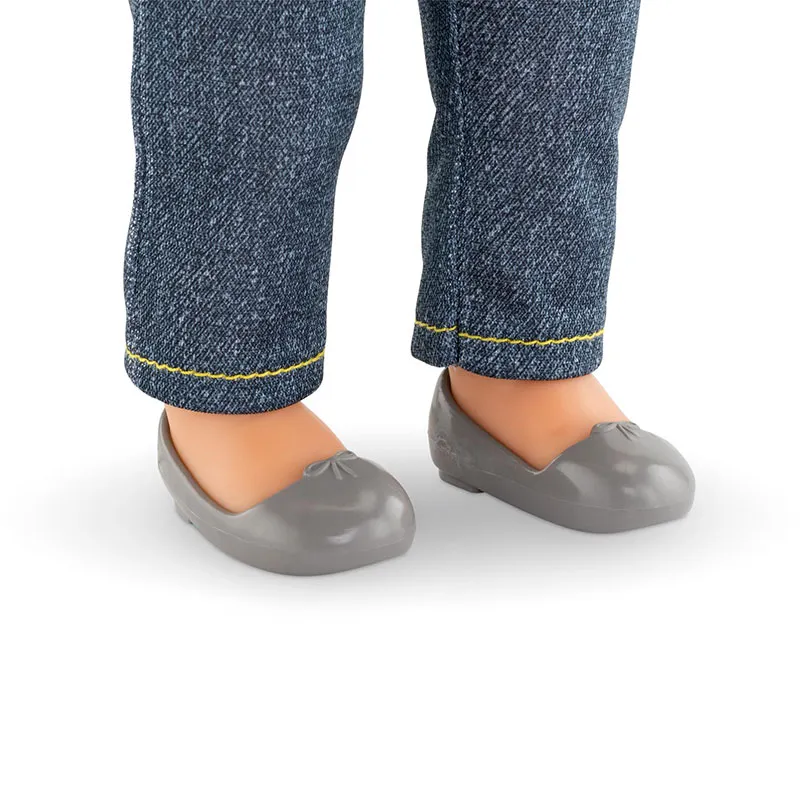 Ballerines grises - Poupée 36cm-2