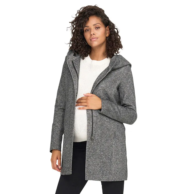 Manteau de grossesse Sedona Only - Gris clair chiné-0