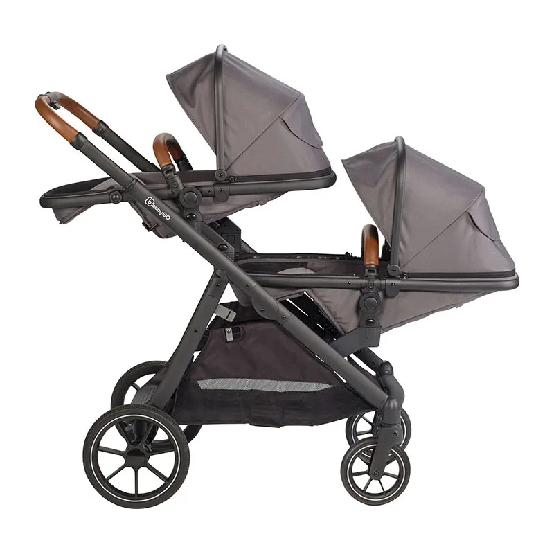 Poussette Double inline Duo 2en1 Gris - 0m+-6