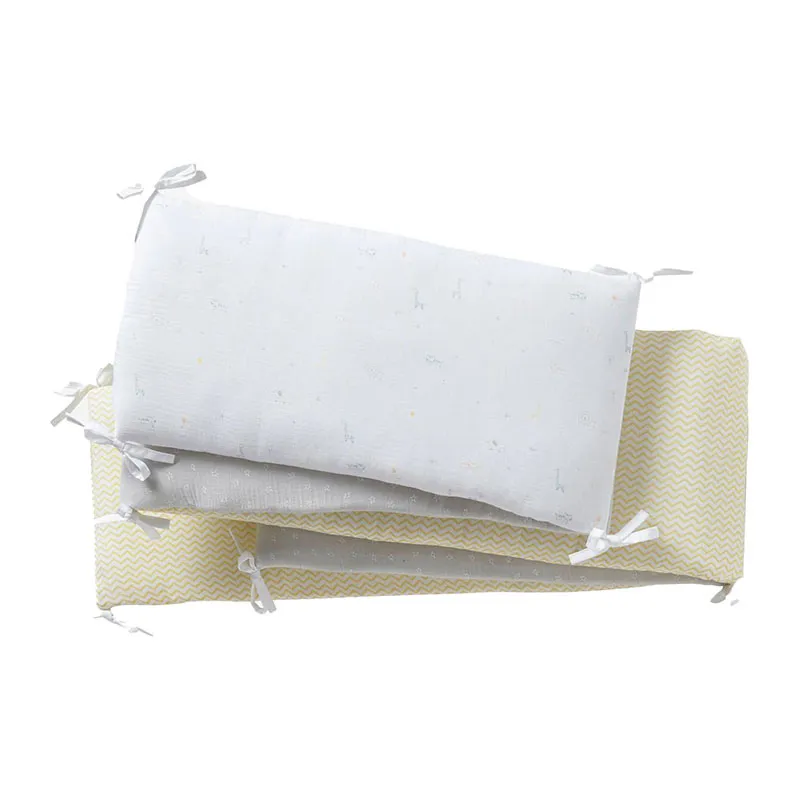 Tour de parc Gaze de Coton Blanc - 50/70x25cm-3