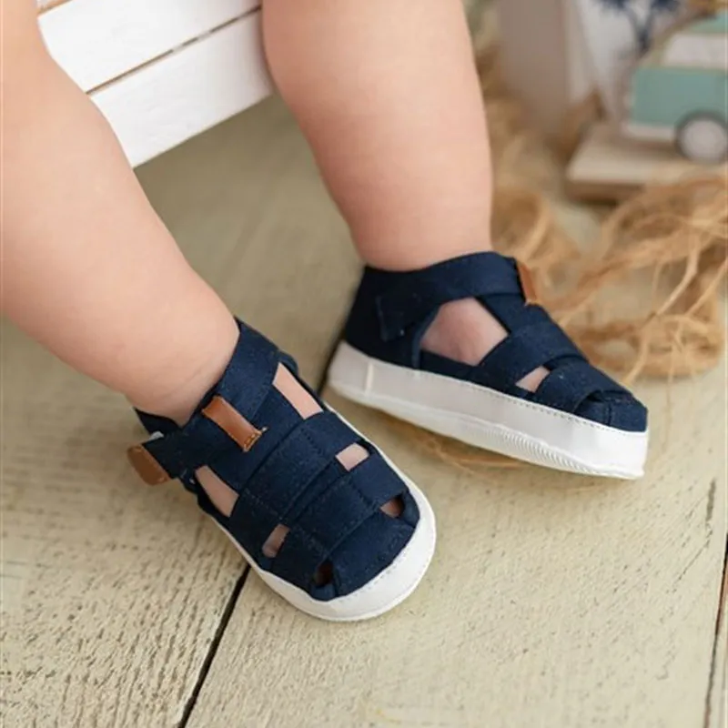 Sandales Velcro - Marine-5