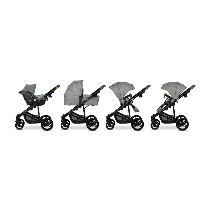 Trio Poussette Mari Tour + Nacelle + Cosy Gr.0+ - Gris Stone-18