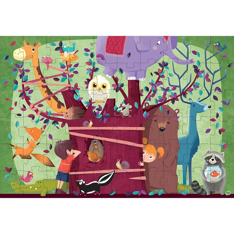 Livre + puzzle géant L'arbre aux animaux - 36m+-1