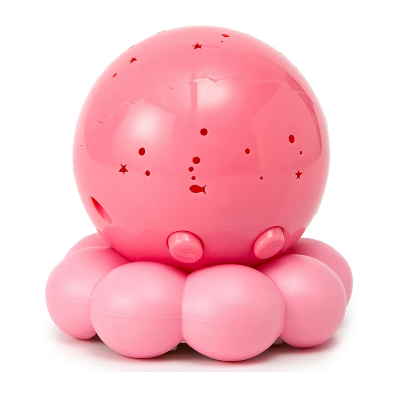 Veilleuse nomade Twinkles Pieuvre Rose - 11x11x11cm-3