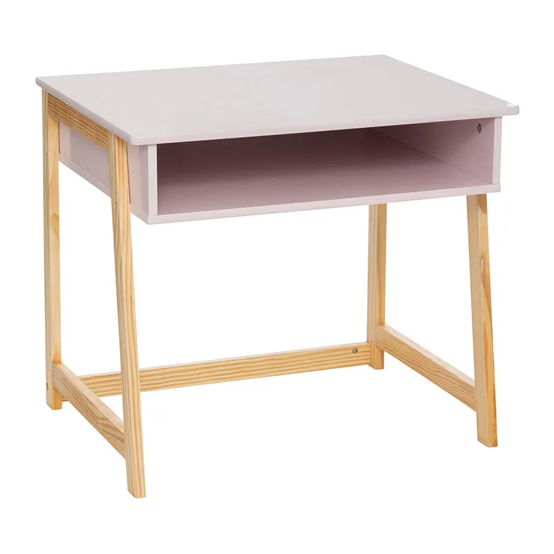 Bureau enfant maternelle Bois Rose - 58x46x52cm-1