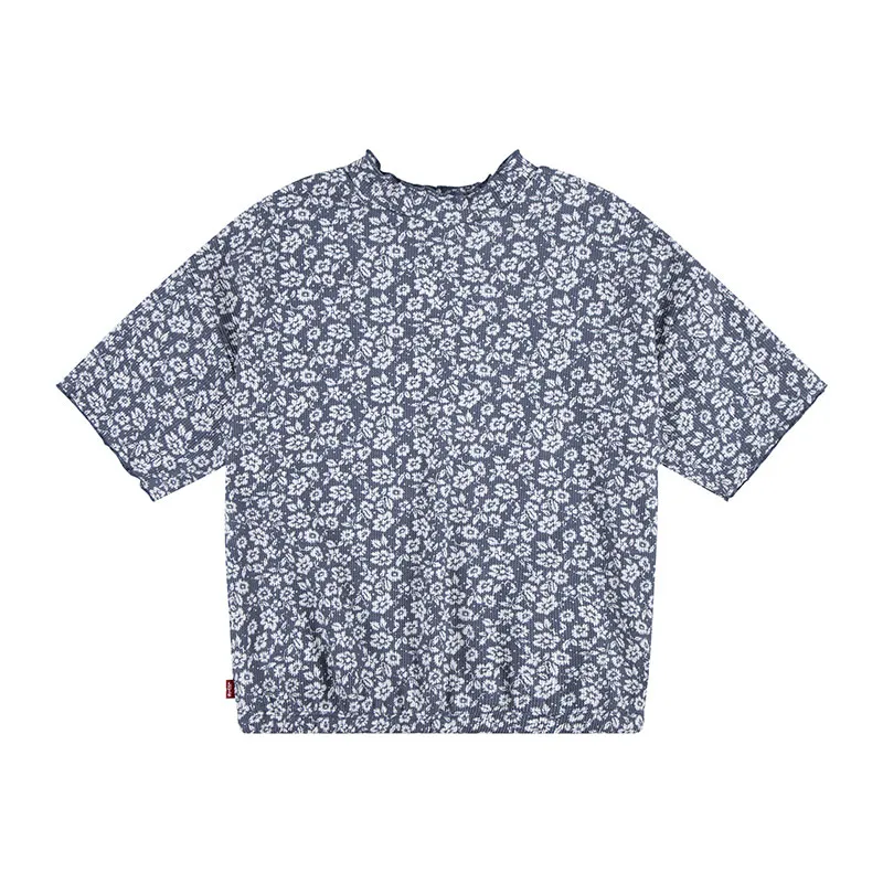Blouse MC Waffle Knit - Vintage Indigo-1