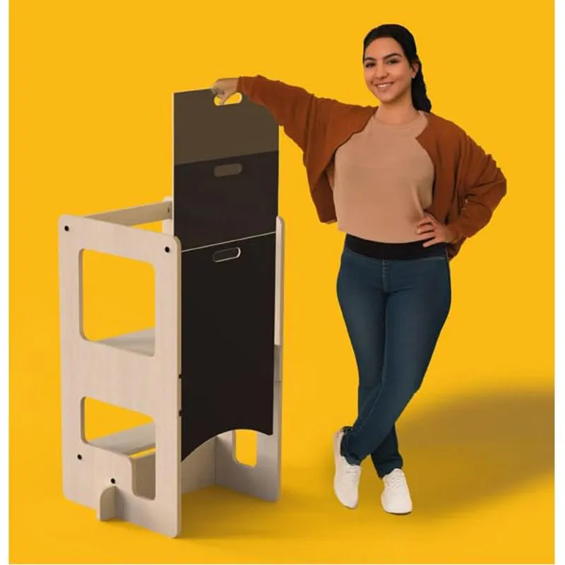 Tour d'apprentissage 2en1 Kule Flip Bois - 58x41x80cm-8