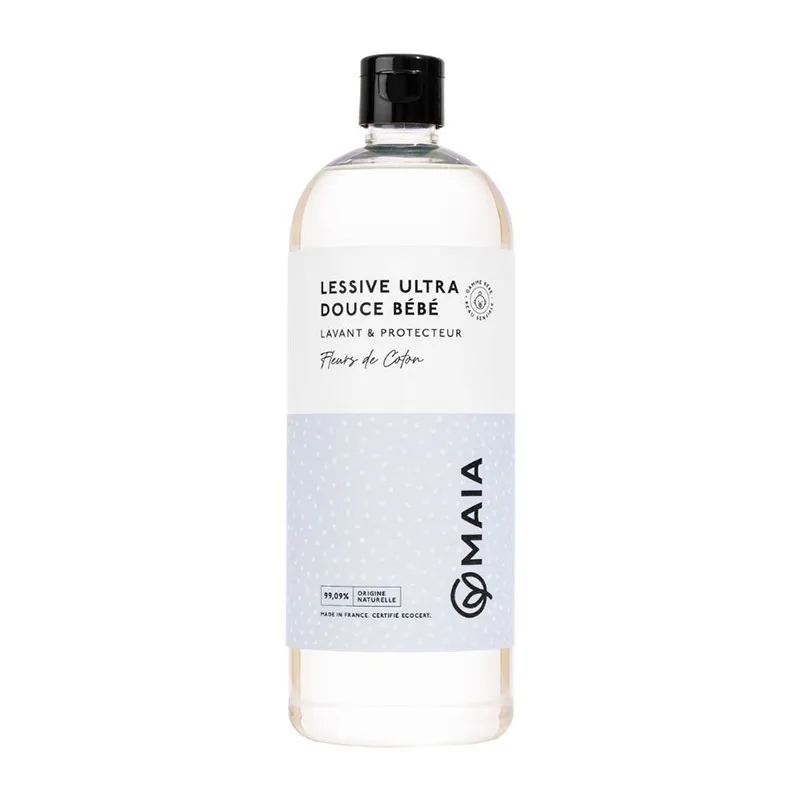 2 Lessives Bébé Ecocert & Sans allergènes Fleur de coton - 2x1L - MAIA-1