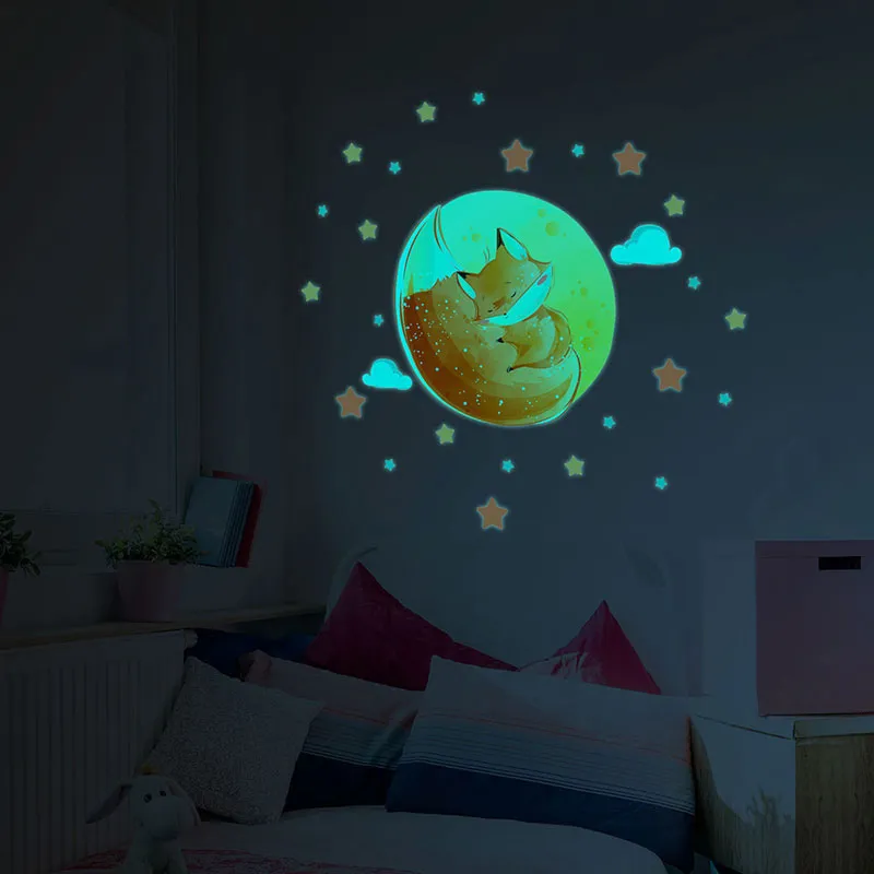 Stickers Phospho. - Renard rêveur & 50 étoiles-6