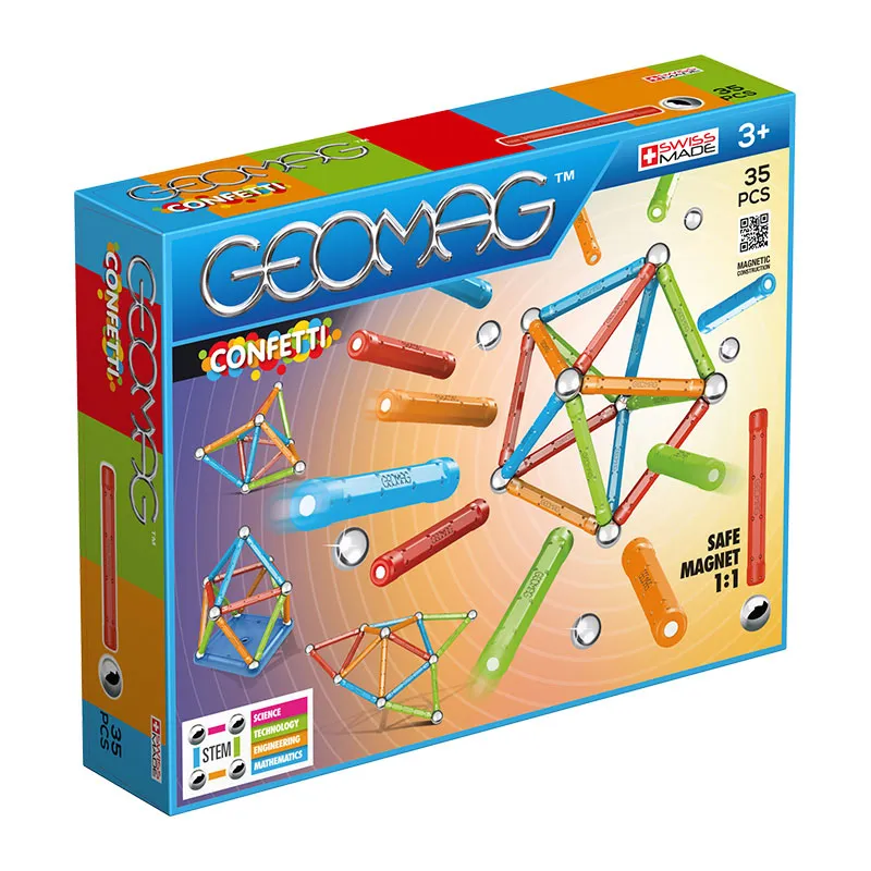 Jeu de construction magnét. Confetti 35pcs - 3+-0
